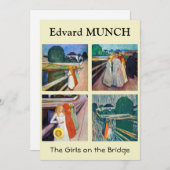 Edvard Munch - The Girls on the Bridge Selection サンキューカード (正面/裏面)