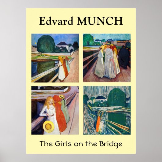 Edvard Munch - The Girls on the Bridge Selection ポスター (正面)