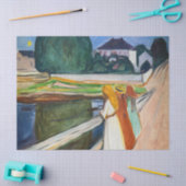 Edvard Munch - The Girls on the Bridge White Night 薄葉紙 (クラフト)