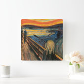 Edvard Munch , “ The Scream ” スクエア壁時計 (ホーム)