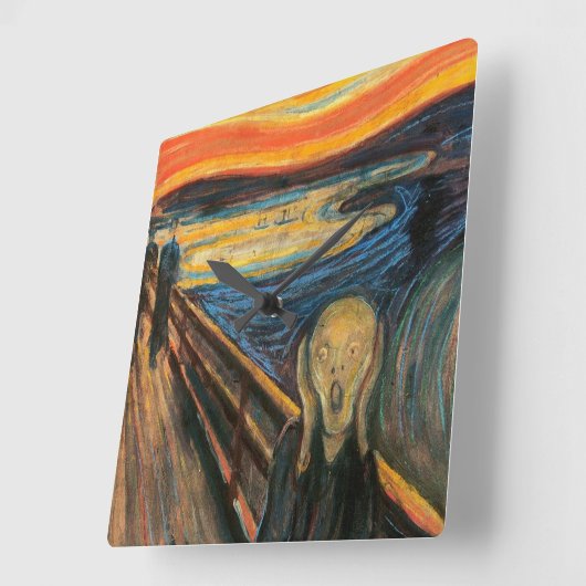 Edvard Munch , “ The Scream ” スクエア壁時計 (傾斜)