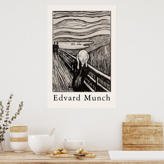 Edvard Munch – The Scream (1895) ポスター (キッチン)