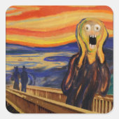 Edvard Munch The Scream Freaked Out スクエアシール (正面)