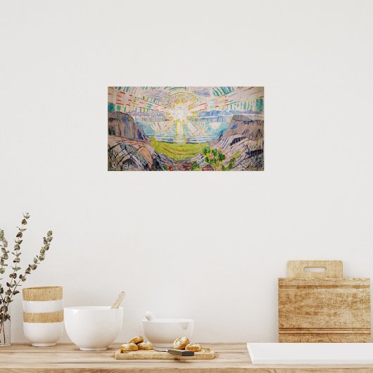 Edvard Munch - The Sun 1910 ポスター (キッチン)