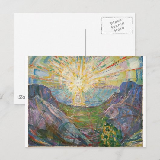 Edvard Munch - The Sun, 1916 ポストカード (正面/裏面)