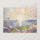 Edvard Munch The Sun Radiant Modern Sunburst Art ポストカード (正面)