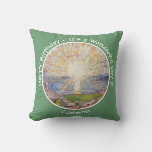 Edvard Munch The Sun (Solen) – サンライズパーティー項目 クッション