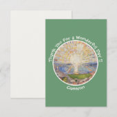 Edvard Munch The Sun (Solen) – サンライズパーティー項目 サンキューカード (正面/裏面)