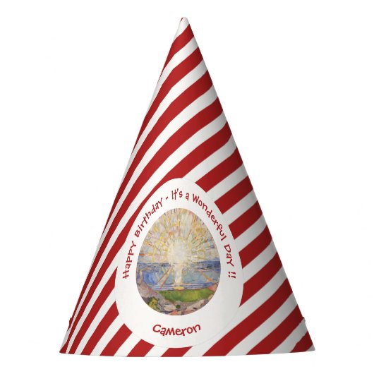 Edvard Munch The Sun (Solen) – サンライズパーティー項目 パーティーハット (正面)