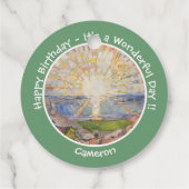 Edvard Munch The Sun (Solen) – サンライズパーティー項目 フェイバータグ (裏面)