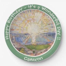 Edvard Munch The Sun (Solen) – サンライズパーティー項目 ペーパープレート