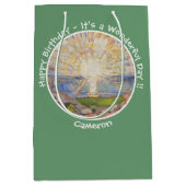 Edvard Munch The Sun (Solen) – サンライズパーティー項目 ミディアムペーパーバッグ (正面)