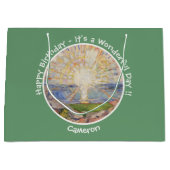 Edvard Munch The Sun (Solen) – サンライズパーティー項目 ラージペーパーバッグ (正面)