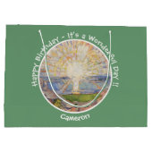 Edvard Munch The Sun (Solen) – サンライズパーティー項目 ラージペーパーバッグ (裏面)