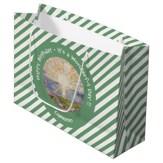 Edvard Munch The Sun (Solen) – サンライズパーティー項目 ラージペーパーバッグ (正面アングル)