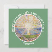 Edvard Munch The Sun (Solen) – サンライズパーティー項目 招待状 (正面)