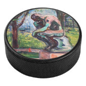 Edvard Munch - The Thinker by Rodin アイスホッケーパック (3/4)
