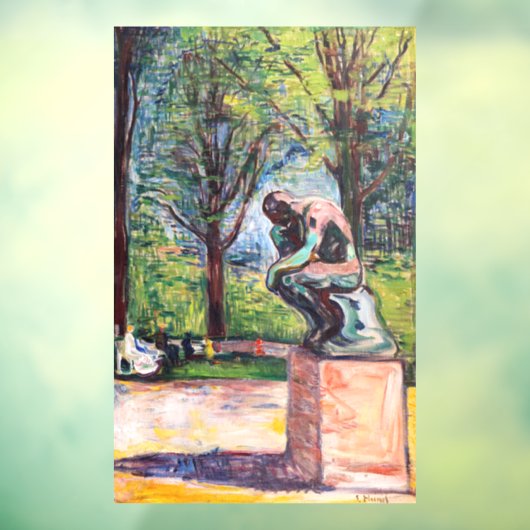 Edvard Munch - The Thinker by Rodin ウィンドウサイン (シート3)