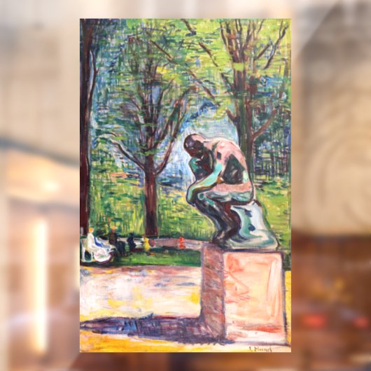 Edvard Munch - The Thinker by Rodin ウィンドウサイン (シート2)