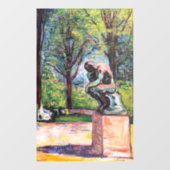 Edvard Munch - The Thinker by Rodin ウィンドウサイン (シート)