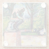 Edvard Munch - The Thinker by Rodin ガラスコースター (裏面)