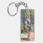 Edvard Munch - The Thinker by Rodin キーホルダー (正面左)