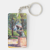 Edvard Munch - The Thinker by Rodin キーホルダー (裏面)