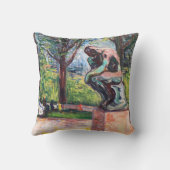 Edvard Munch - The Thinker by Rodin クッション (裏面)