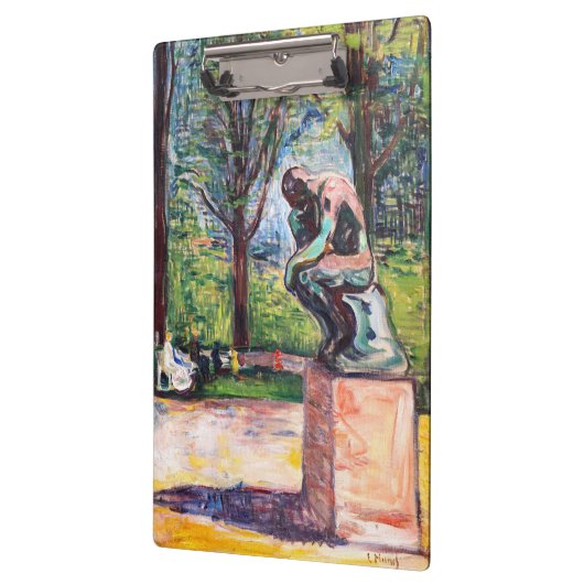 Edvard Munch - The Thinker by Rodin クリップボード (左)