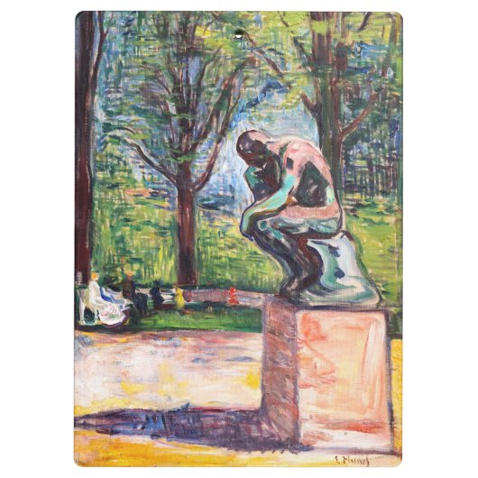 Edvard Munch - The Thinker by Rodin クリップボード (裏面)