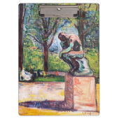 Edvard Munch - The Thinker by Rodin クリップボード (正面)