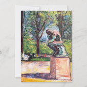Edvard Munch - The Thinker by Rodin サンキューカード (正面)