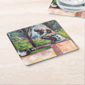 Edvard Munch - The Thinker by Rodin スクエアペーパーコースター (アングル)