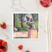Edvard Munch - The Thinker by Rodin スタンダードカクテルナプキン (インサイチュ)