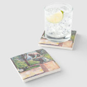 Edvard Munch - The Thinker by Rodin ストーンコースター (横)