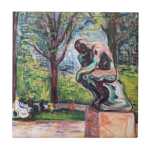 Edvard Munch - The Thinker by Rodin タイル (正面)