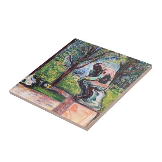 Edvard Munch - The Thinker by Rodin タイル (側面)