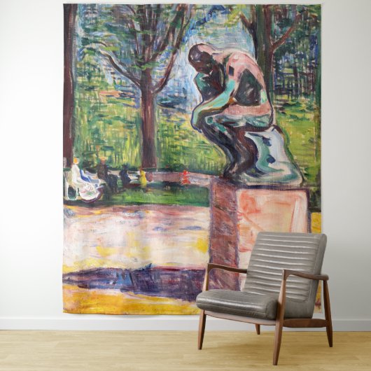 Edvard Munch - The Thinker by Rodin タペストリー (インサイチュ)