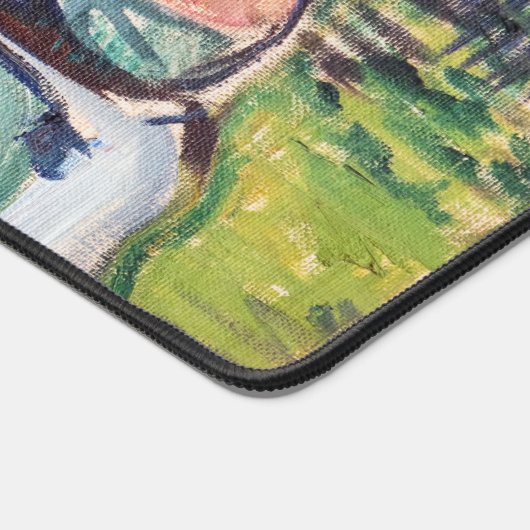 Edvard Munch - The Thinker by Rodin デスクマット (コーナー)