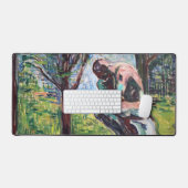 Edvard Munch - The Thinker by Rodin デスクマット (キーボード&マウス)