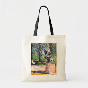 Edvard Munch - The Thinker by Rodin トートバッグ