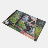 Edvard Munch - The Thinker by Rodin ドアマット (アングル)