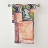 Edvard Munch - The Thinker by Rodin バスタオルセット (インサイチュ)