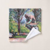 Edvard Munch - The Thinker by Rodin バスタオルセット (ウォッシュタオル)