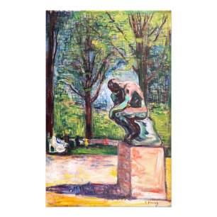 Edvard Munch - The Thinker by Rodin フォトプリント