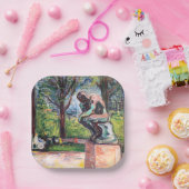 Edvard Munch - The Thinker by Rodin ペーパープレート (パーティー)