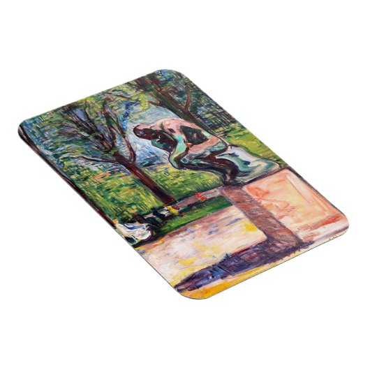 Edvard Munch - The Thinker by Rodin マグネット (右側)