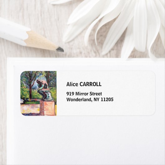 Edvard Munch - The Thinker by Rodin ラベル (インサイチュ)