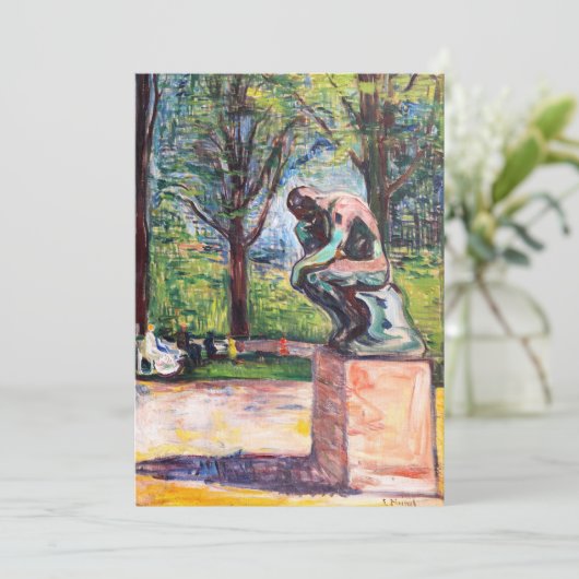 Edvard Munch - The Thinker by Rodin 招待状 (スタンド正面)