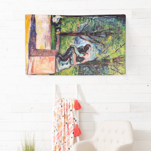 Edvard Munch - The Thinker by Rodin 横断幕 (インサイチュ)